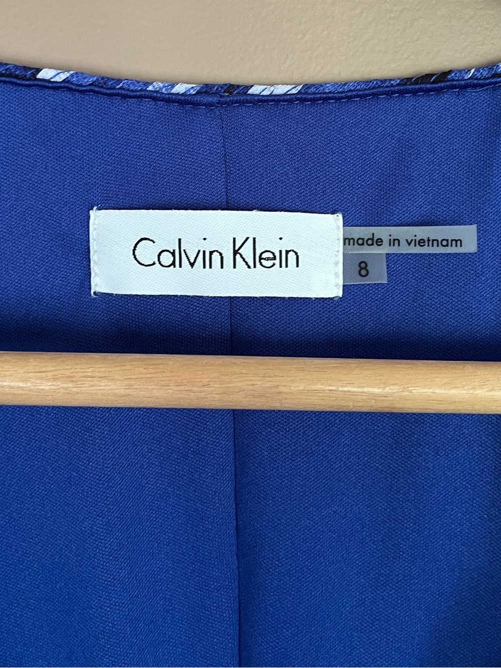 {Calvin Klein} Racerback Chiffon Trapeze Dress with Asymmetrical Hemline - 8 - Picture 8 of 11